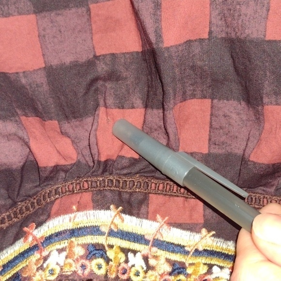 MADEWELL checkered top with embroidery size medium - Picture 12 of 12